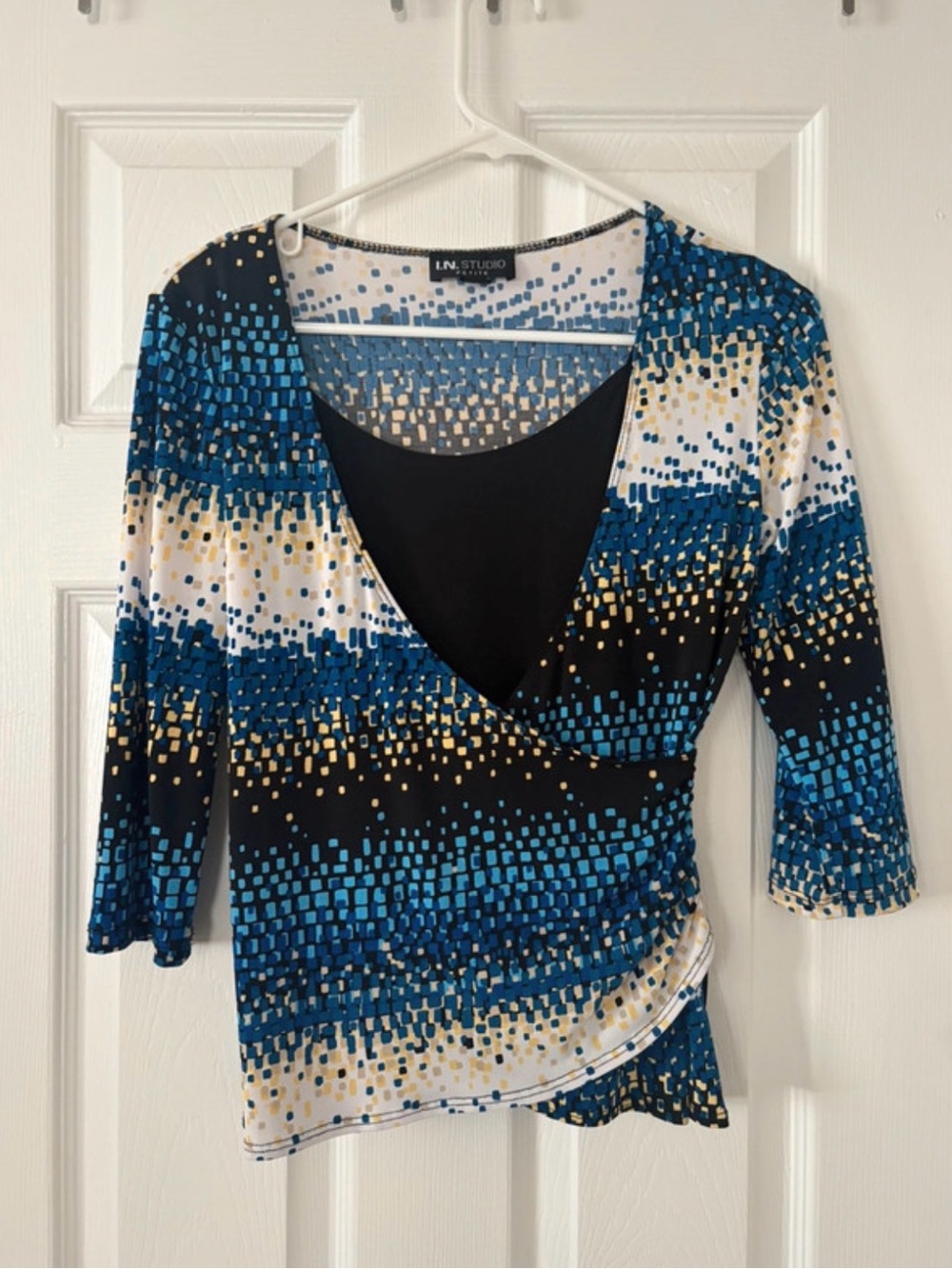 Vintage IN studio multi colored blouse